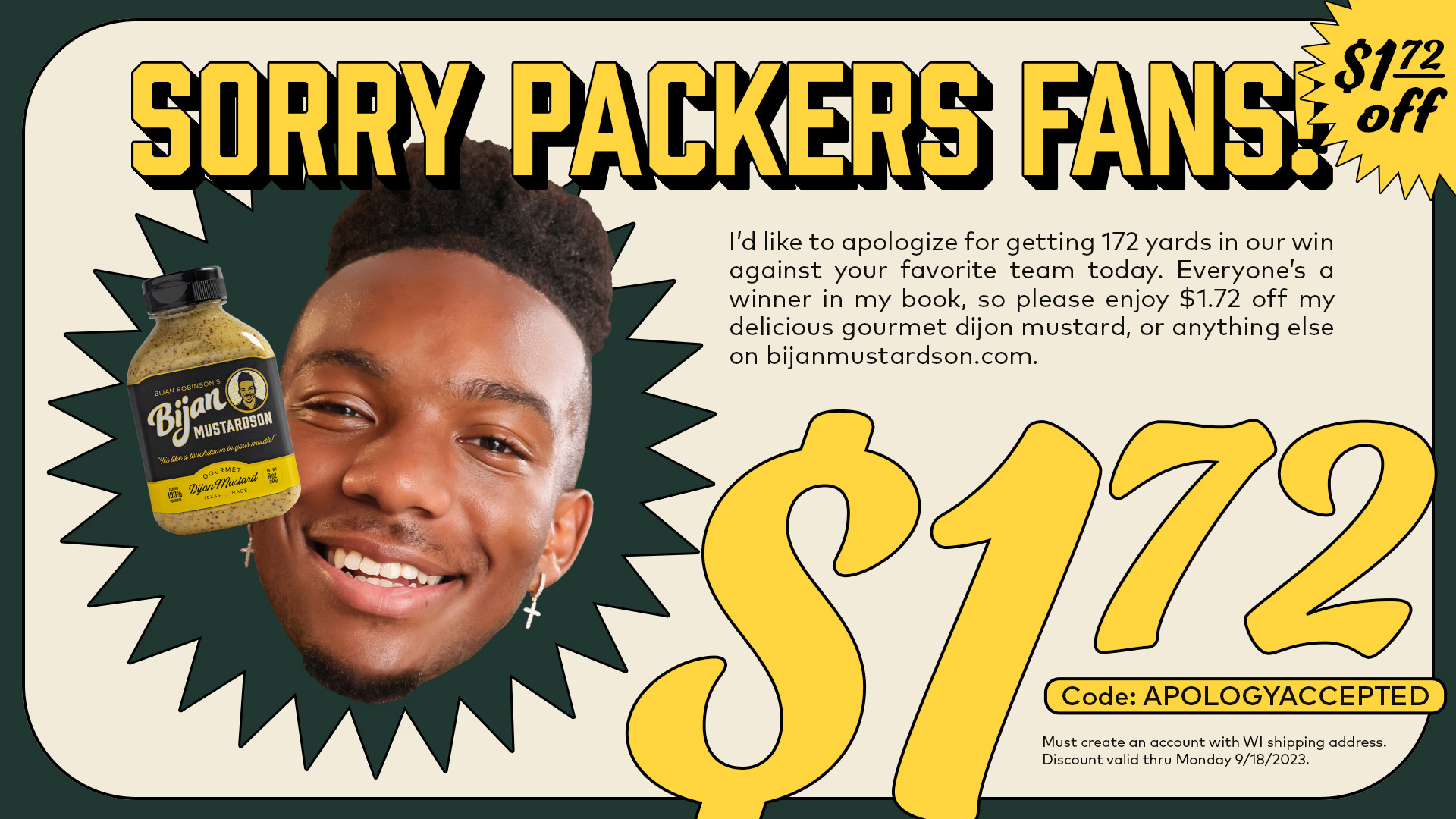 green bay packers apology coupon