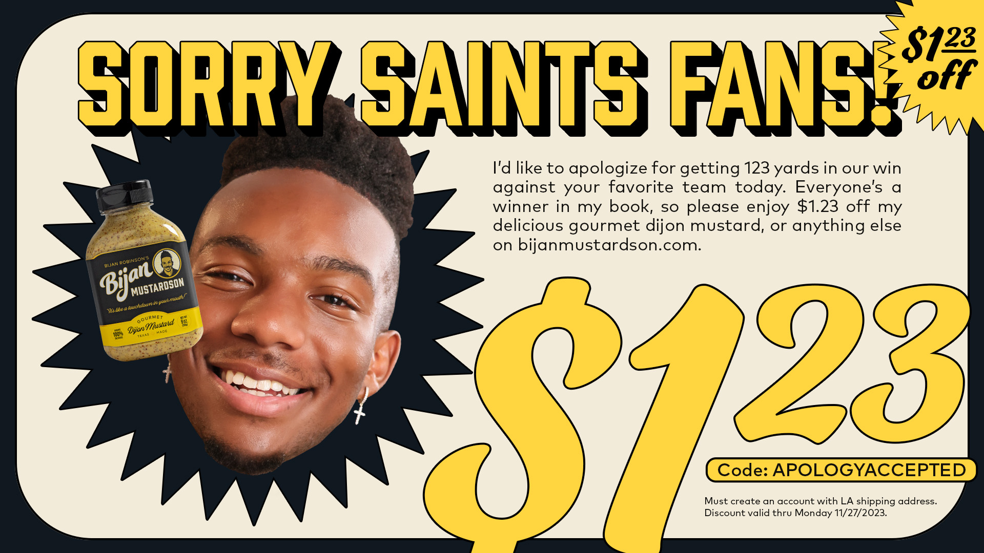 new orleans saints apology coupon