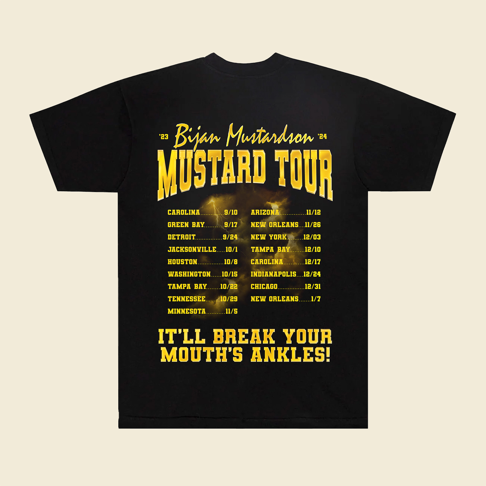 bijan mustardson mustard tour tee