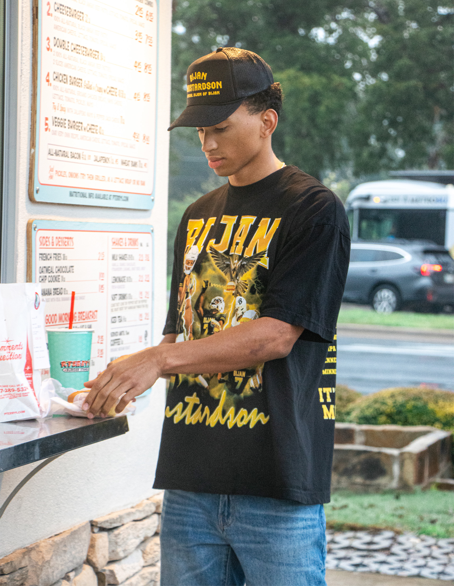 bijan mustardson mustard tour tee