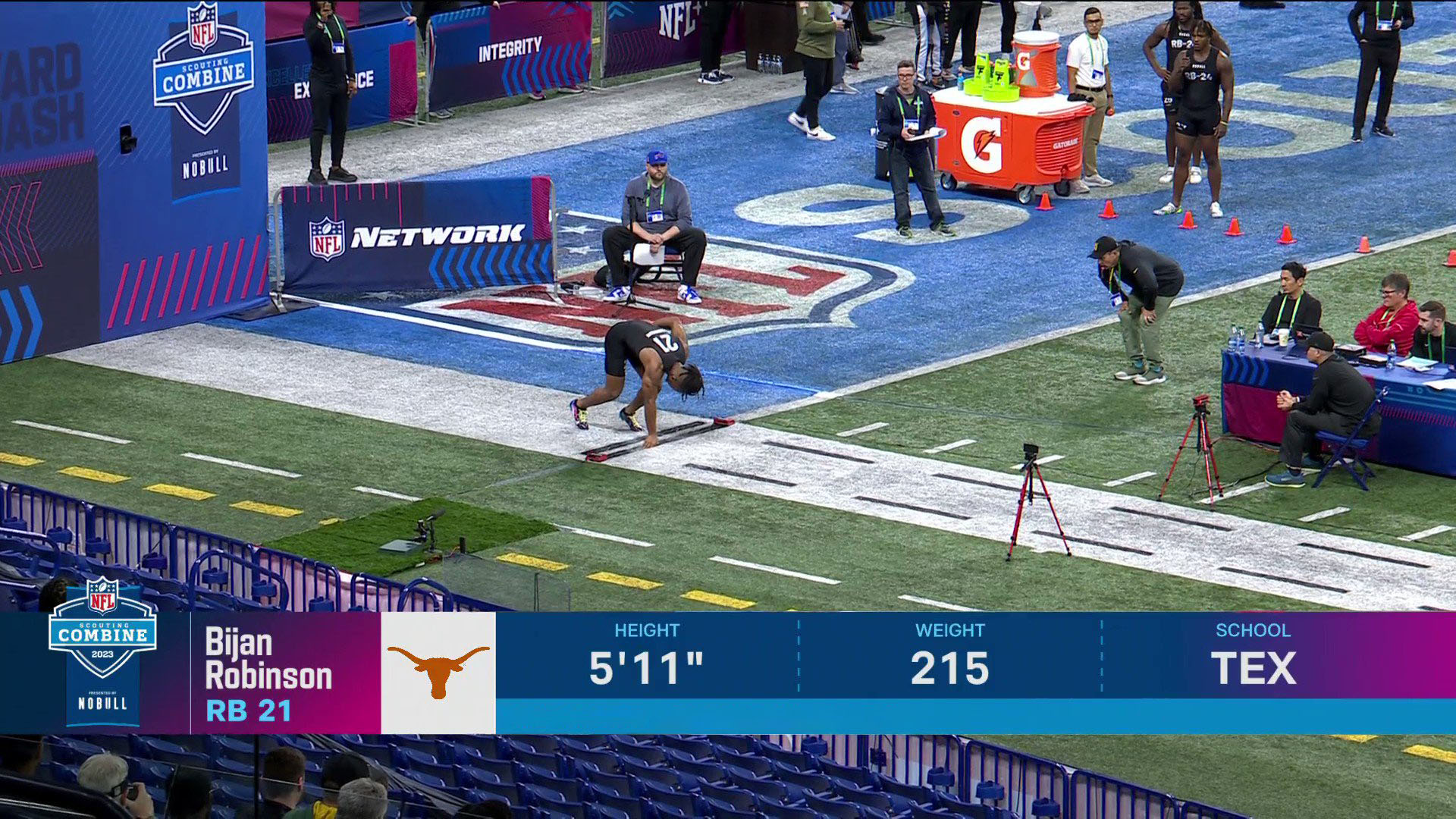 bijan robinson at the nfl combine