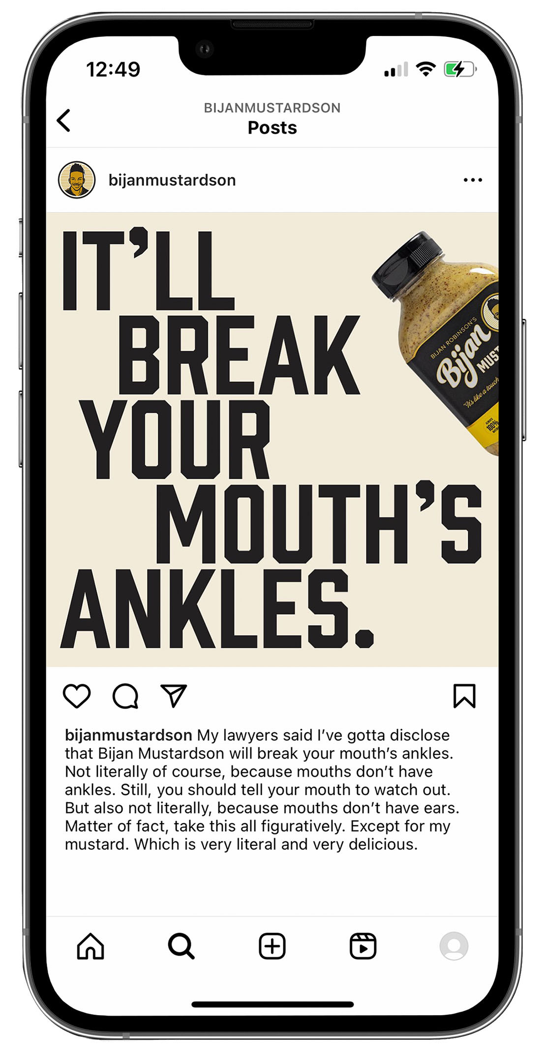 bijan mustardson instagram post