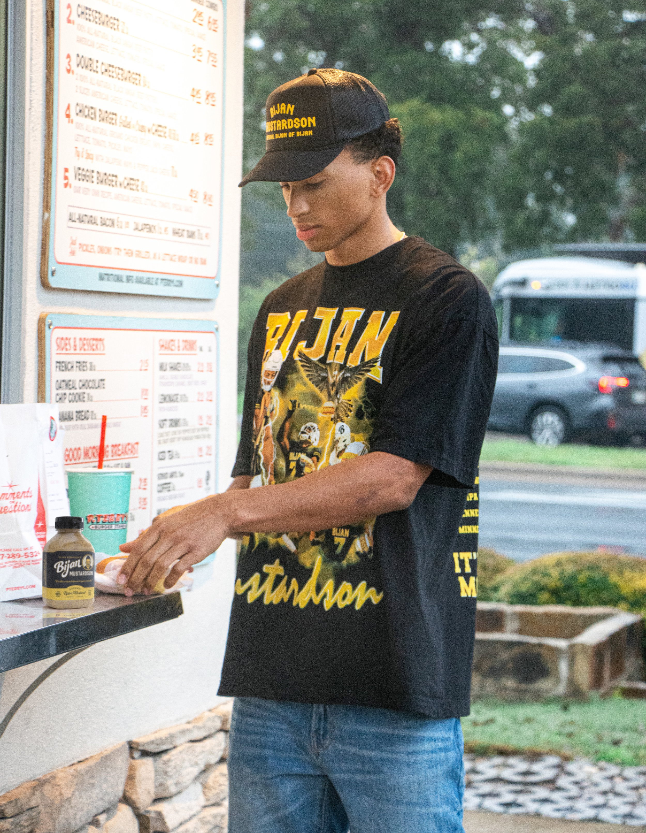 bijan mustardson mustard tour tee