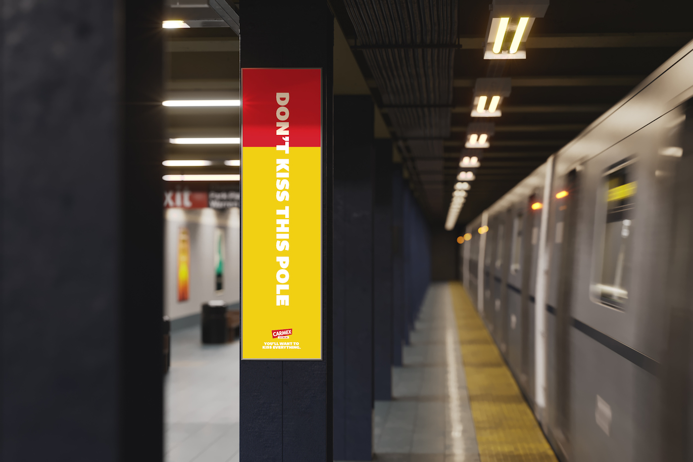 carmex subway pole