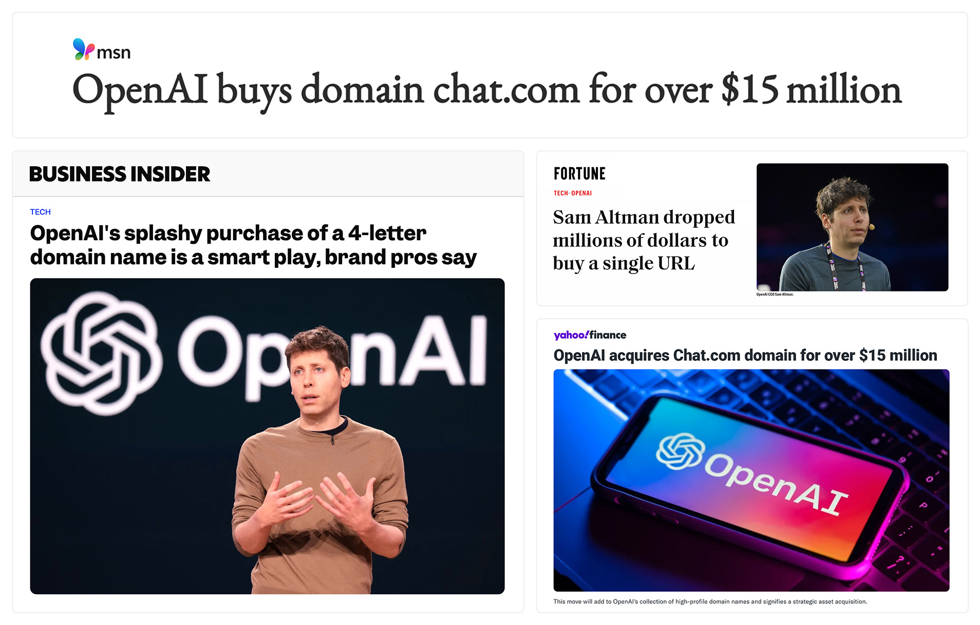 open ai buys chat.com for over 15 million dollars